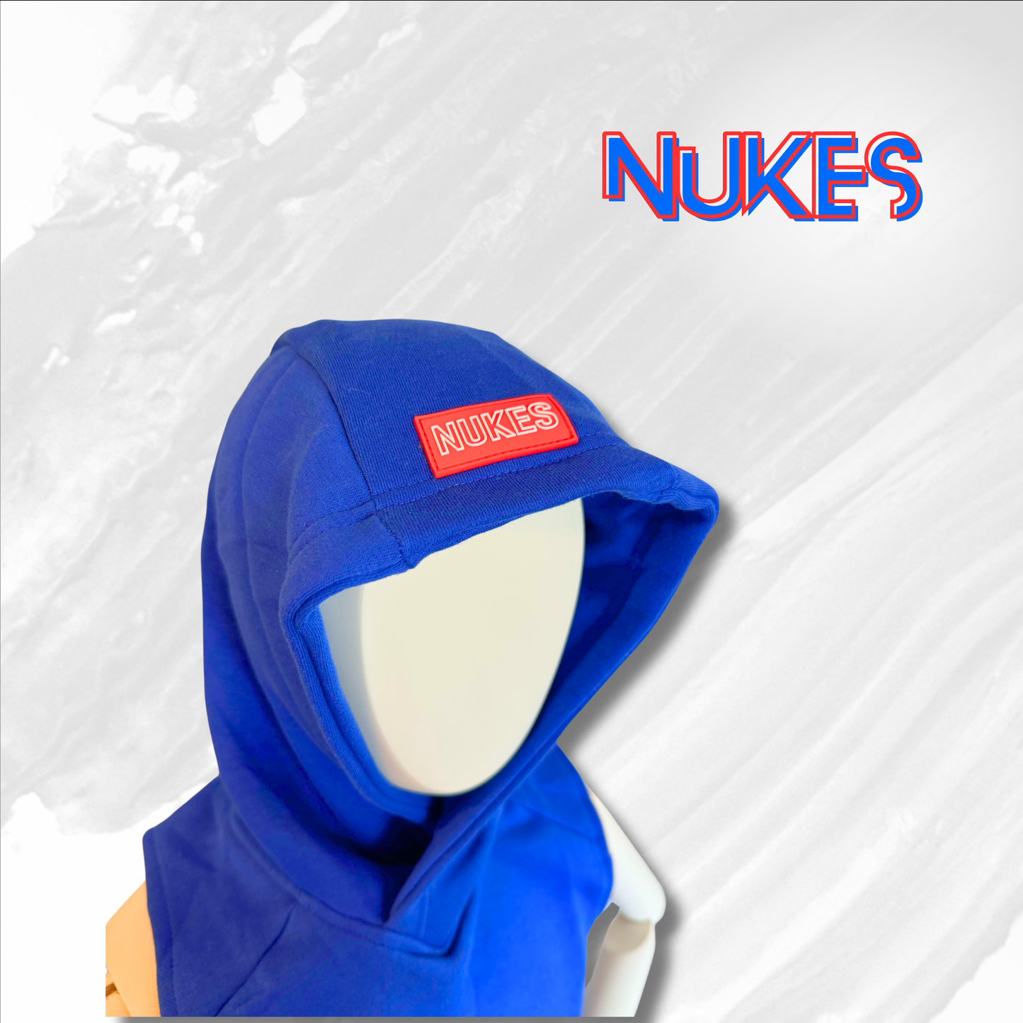 "Nukes" Sleeveless Hoodie SKY ROYAL/RED