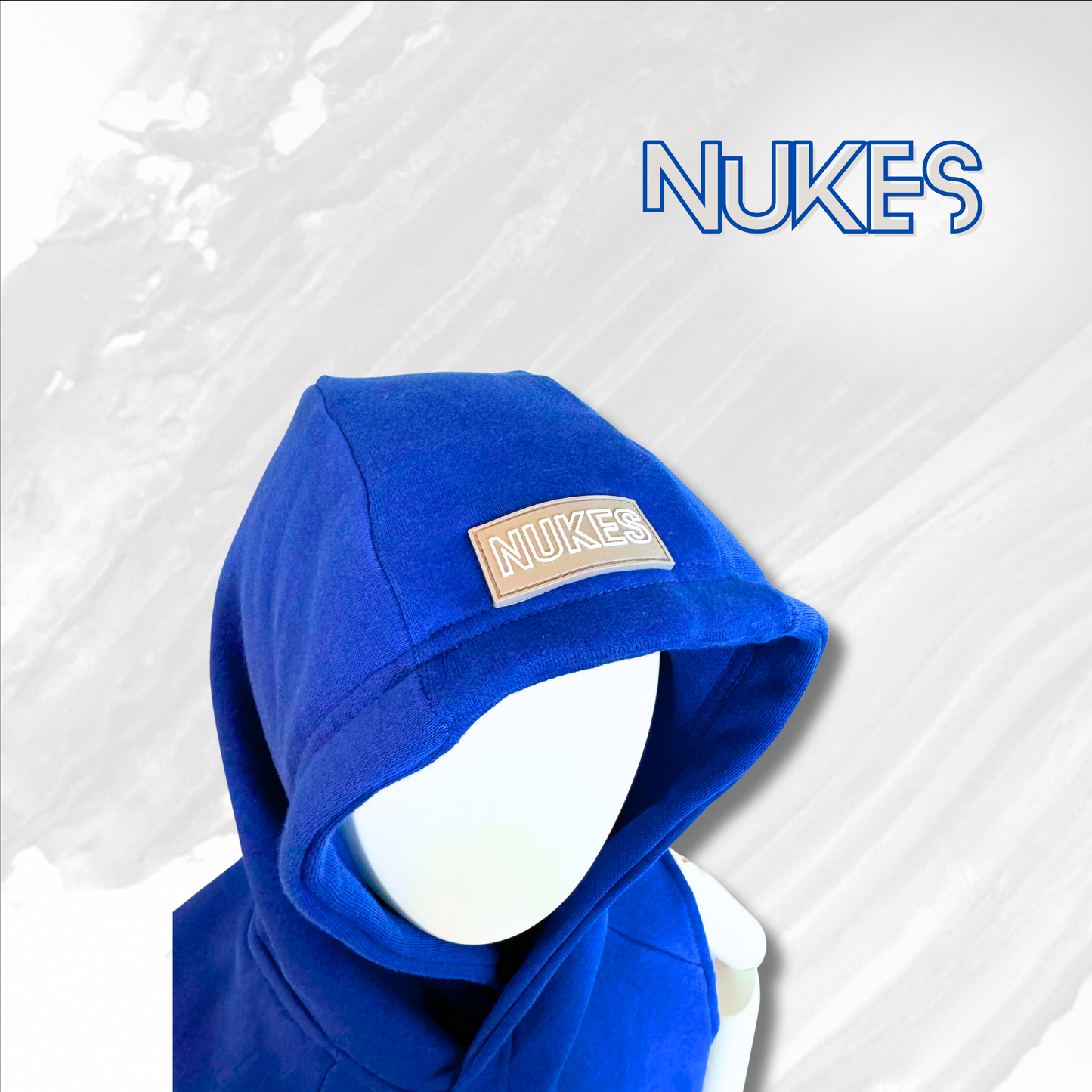 "Nukes" Sleeveless Hoodie ROYAL/GREY